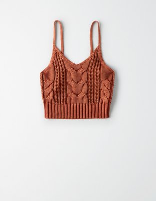 Женские топы American Eagle AE Acid Wash Cropped Tank Top — фото 3