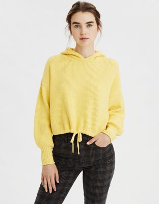 cinched cropped sweatshirt