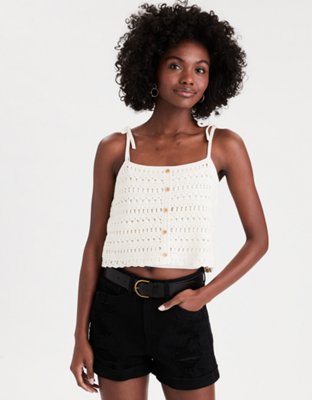 american eagle crochet top