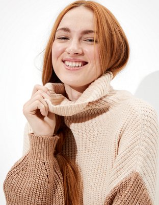 AE Oversized Dreamspun Mock Neck Sweater
