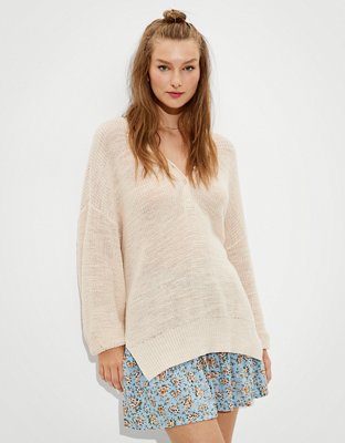 AE Oversized Henley Sweater