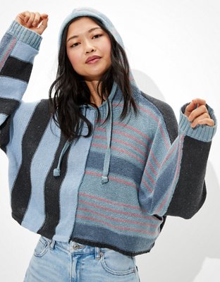 AE Denim Patchwork Hoodie | American Eagle