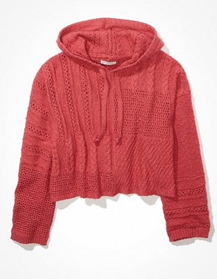 Женские свитеры American Eagle AE Mix Stitch Hooded Sweater — фото 3