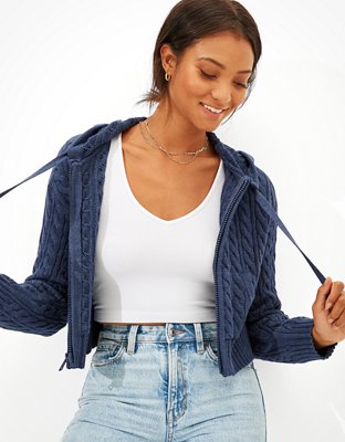 womens zip front cardigan
