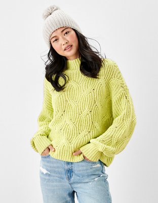 Ae chunky cable hot sale knit sweater