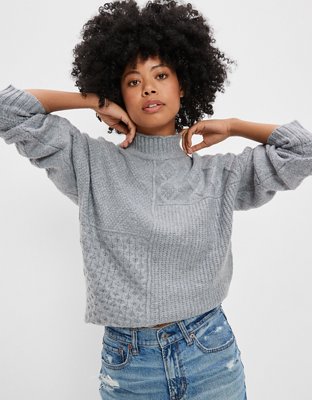 AE Soft & Cozy Mixed Stitch Sweater