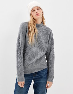 AE Soft & Cozy Mixed Stitch Sweater