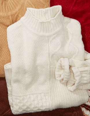 AE Soft & Cozy Mixed Stitch Sweater