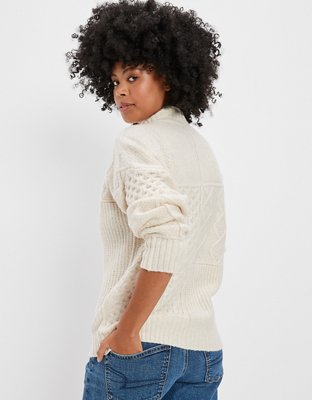 AE Soft & Cozy Mixed Stitch Sweater