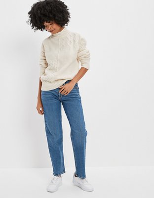 AE Soft & Cozy Mixed Stitch Sweater