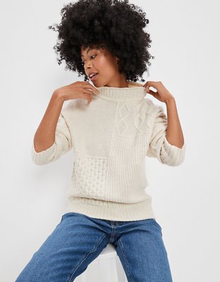 AE Soft & Cozy Mixed Stitch Sweater