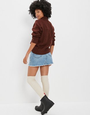 AE Soft & Cozy Mixed Stitch Sweater
