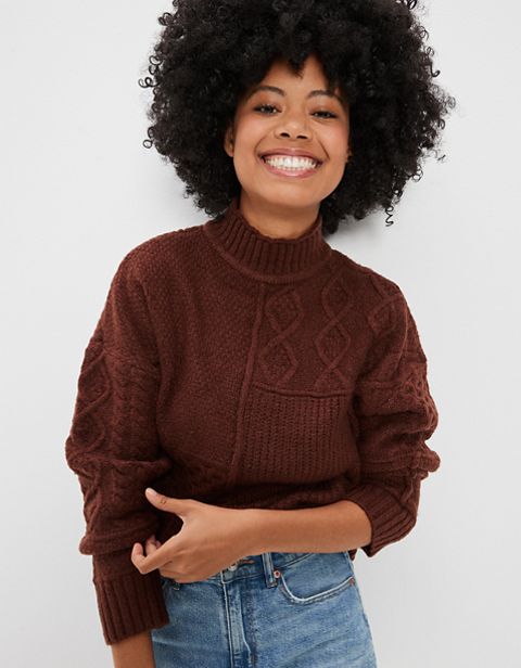 Женские свитеры American Eagle AE Soft & Cozy Mixed Stitch Sweater