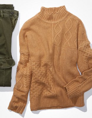 AE Soft & Cozy Mixed Stitch Sweater