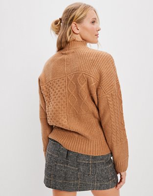 AE Soft & Cozy Mixed Stitch Sweater
