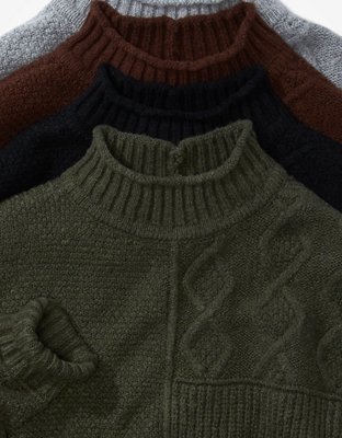 AE Soft & Cozy Mixed Stitch Sweater