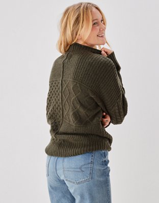 AE Soft & Cozy Mixed Stitch Sweater