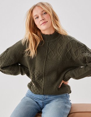 AE Soft & Cozy Mixed Stitch Sweater