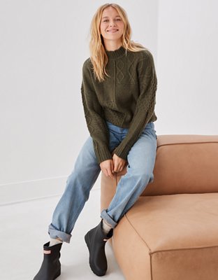 AE Soft & Cozy Mixed Stitch Sweater