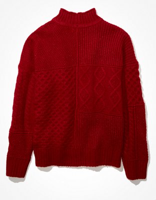 AE Soft & Cozy Mixed Stitch Sweater