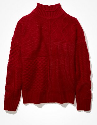 AE Soft & Cozy Mixed Stitch Sweater