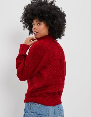 AE Soft & Cozy Mixed Stitch Sweater
