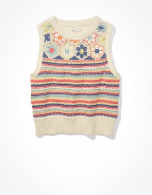 AE Crochet Crew Neck Vest