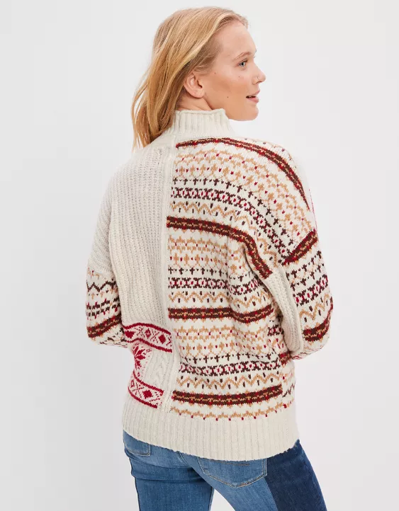 AE Soft & Cozy Mixed Stitch Sweater