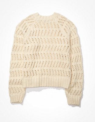 open knit pullover