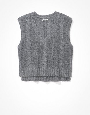 AE Cable Knit Sweater Vest