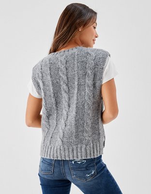 AE Cable Knit Sweater Vest