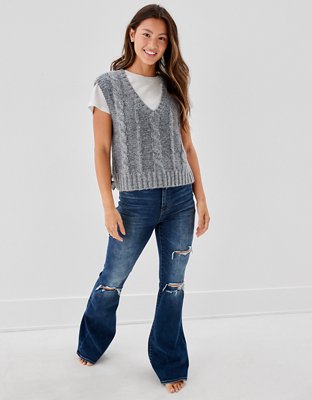 AE Cable Knit Sweater Vest