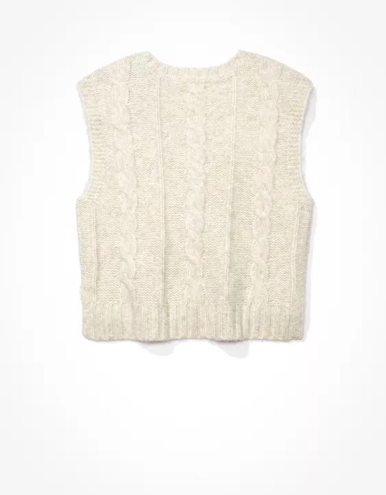 AE Cable Knit Sweater Vest