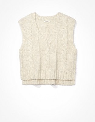 AE Cable Knit Sweater Vest