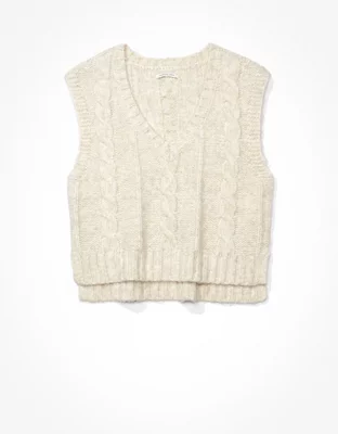 AE Cable Knit Sweater Vest