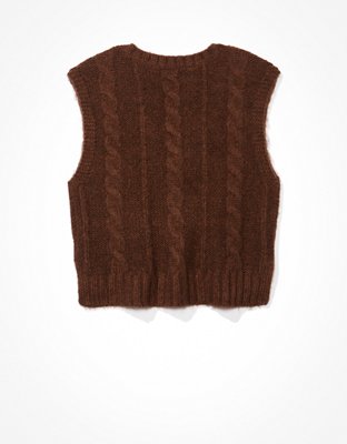 AE Cable Knit Sweater Vest