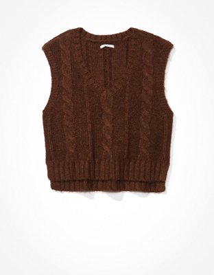 AE Cable Knit Sweater Vest