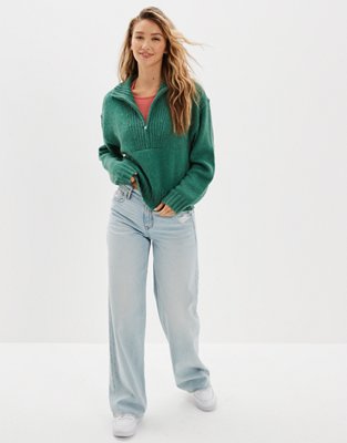 Женские свитеры American Eagle AE Half Zip Sweater — фото 5