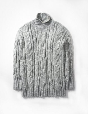 AE Chenille Pointelle V-Neck Sweater