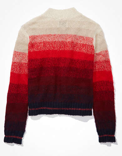AE Ombre Stripe Mock Neck Sweater