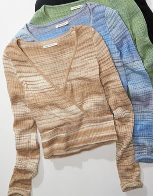 AE Wrap Front Sweater