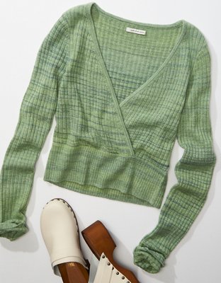 AE Wrap Front Sweater