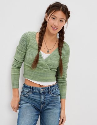 Hollister wrap best sale front top