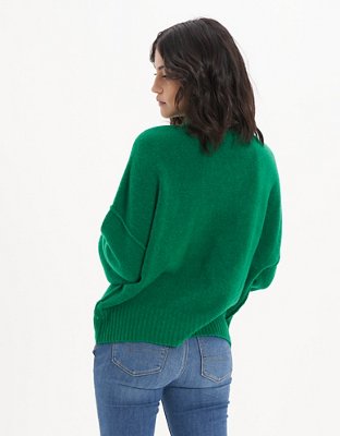 AE Long-Sleeve Mock Neck Sweater