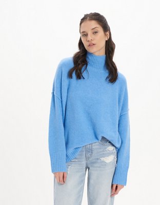 AE Long-Sleeve Mock Neck Sweater