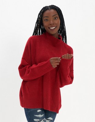 AE Long-Sleeve Mock Neck Sweater