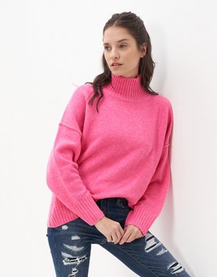 AE Long-Sleeve Mock Neck Sweater