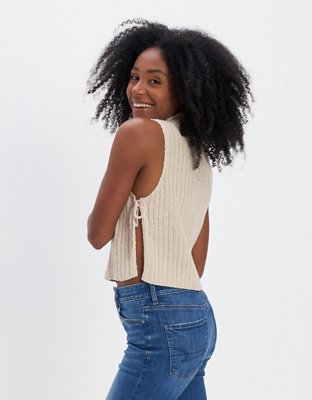 AE Mock Neck Sweater Tank Top