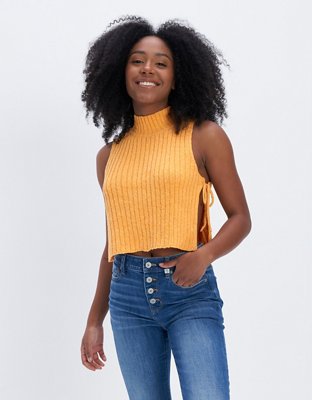 AE Mock Neck Sweater Tank Top