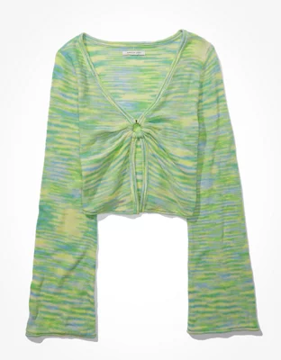 AE Bell Sleeve Ring-Front Sweater